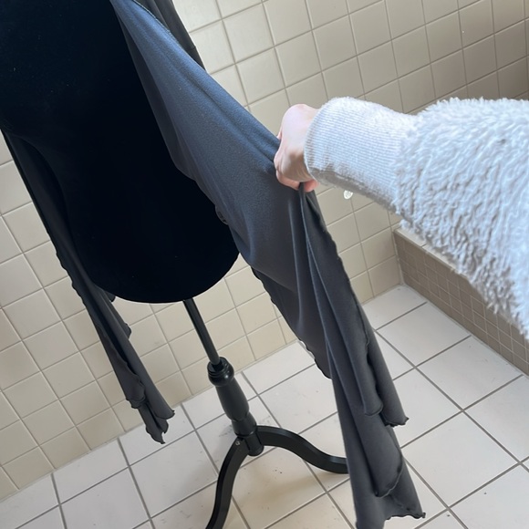 Dark gray wrap top - Picture 7 of 8